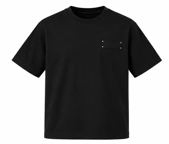 Black Stud-detail T-shirt