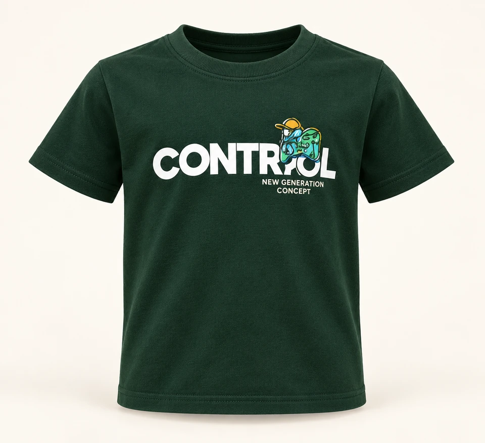 Green Control Graphic T-shirt — Studio product view