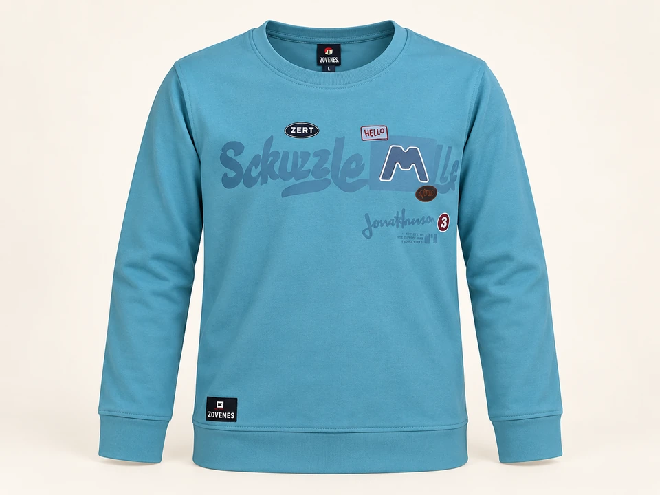 Teal Graphic Long-sleeve Top — Studio product view