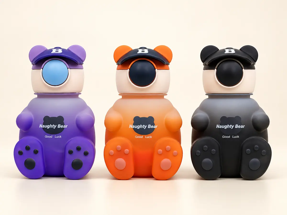 Bear Shaped Water Bottles in available design examples