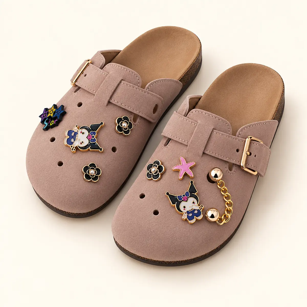 Taupe Charm Clogs