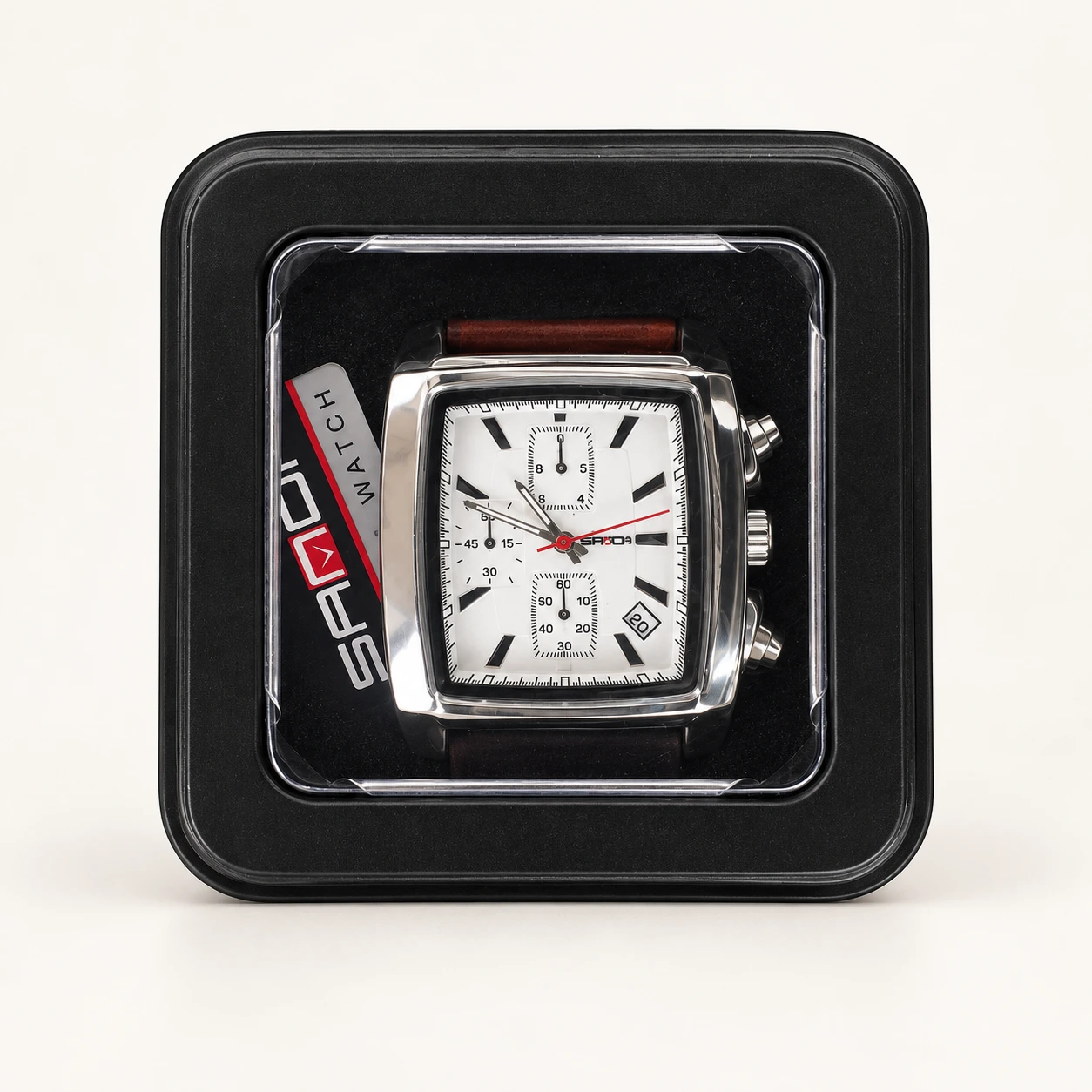 White Dial Rectangular Watch